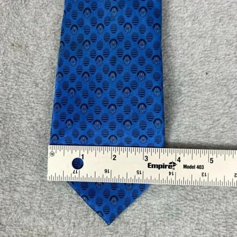 LANVIN MENS SILK TIE BLUE WITH PATTERN
